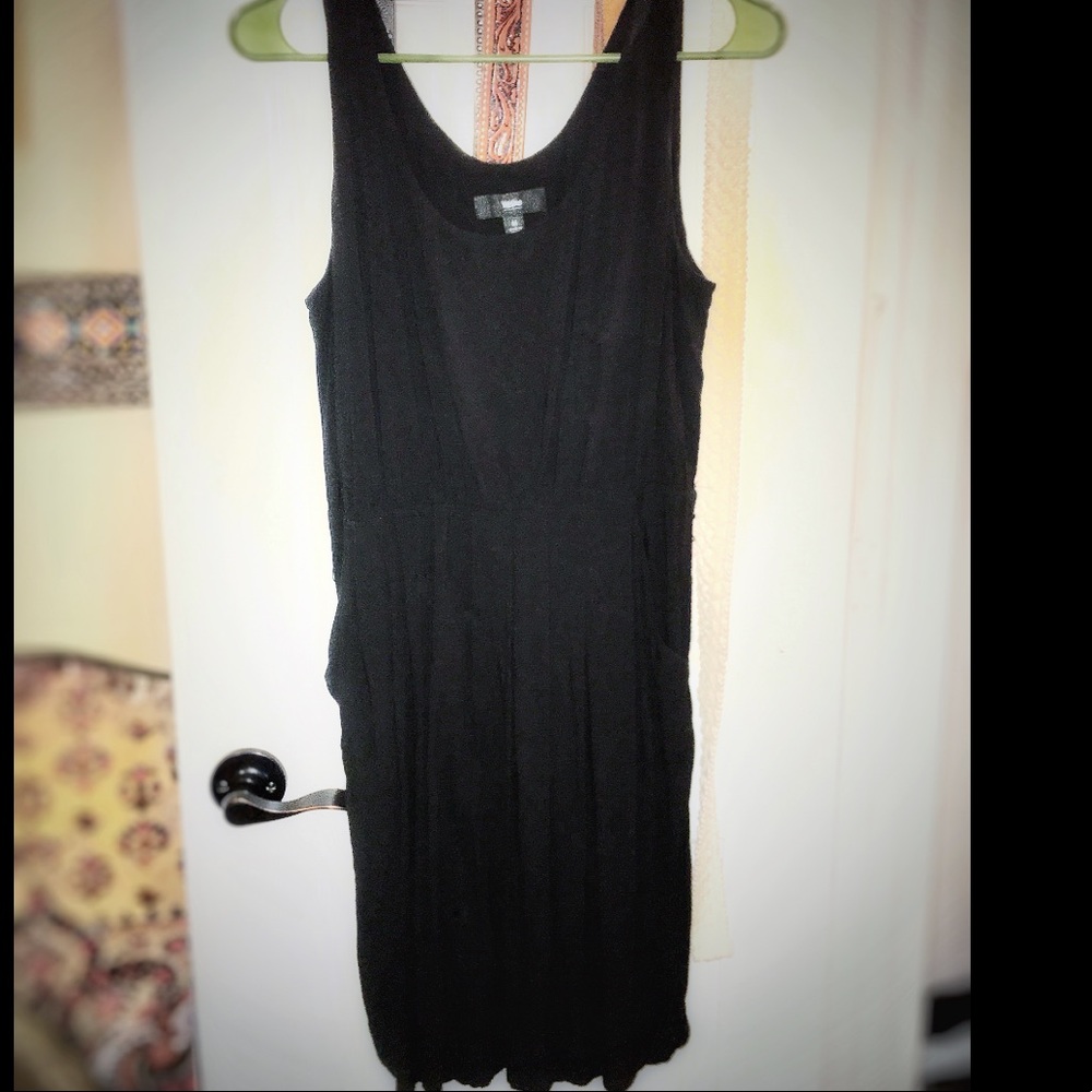 Black Cotton Dress or Swimsuit Cover-Up (Size MD)